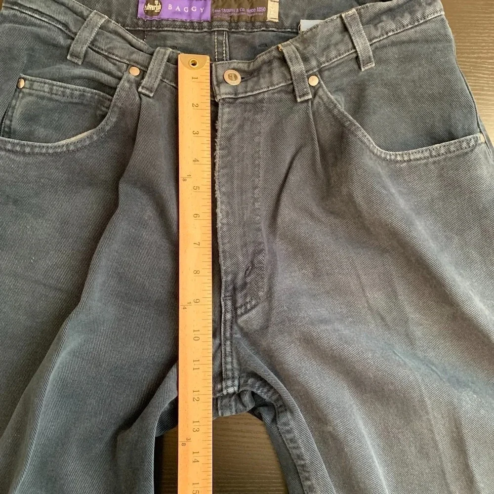 Vintage 90's Levi's Silvertab Baggy Denim Jeans Dark Blue Y2K Skater Men's 34x34